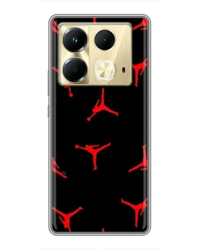 Чохол для Infinix Note 40 з картинкою «Jordan Red Pattern» Чохол для Infinix Note 40 з картинкою «Jordan Red Pattern»