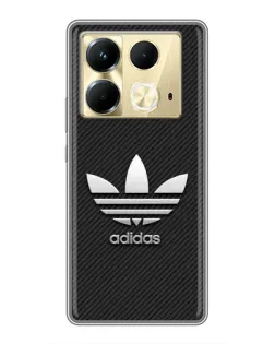 Чохол для Infinix Note 40 з картинкою «Adidas Карбонова текстура»