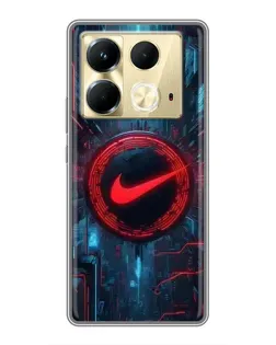 Чохол для Infinix Note 40 з картинкою «Техногенний стиль Nike» Чохол для Infinix Note 40 з картинкою «Техногенний стиль Nike»