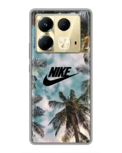 Чохол для Infinix Note 40 з картинкою «Тропічний принт Nike» Чохол для Infinix Note 40 з картинкою «Тропічний принт Nike»