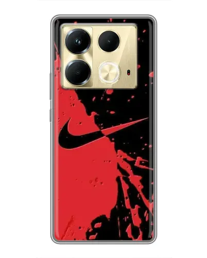 Чехол для Infinix Note 40 с картинкой «Красные брызги Nike» Чехол для Infinix Note 40 с картинкой «Красные брызги Nike»