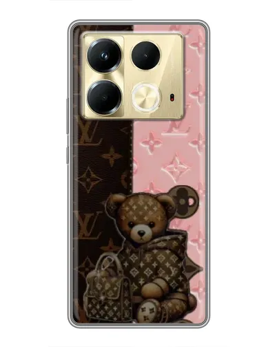 Чехол для Infinix Note 40 с картинкой «Мишка в стиле LV» Чехол для Infinix Note 40 с картинкой «Мишка в стиле LV»