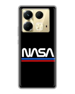 Чохол для Infinix Note 40 з картинкою «NASA — класика Red Blue» Чохол для Infinix Note 40 з картинкою «NASA — класика Red Blue»