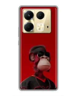Чохол для Infinix Note 40 з картинкою «Bored Ape в червоному» Чохол для Infinix Note 40 з картинкою «Bored Ape в червоному»