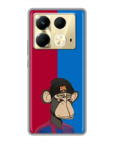 Чехол для Infinix Note 40 с картинкой «Bored Ape — фанат Барсы» Чехол для Infinix Note 40 с картинкой «Bored Ape — фанат Барсы»