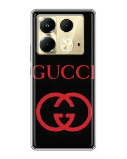 Чохол для Infinix Note 40 з картинкою «Gucci — червоний логотип»