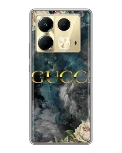 Чохол для Infinix Note 40 з картинкою «Абстрактні квіти Gucci»