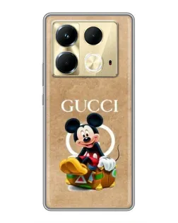 Чохол для Infinix Note 40 з картинкою «Міккі Маус Gucci — крафт»