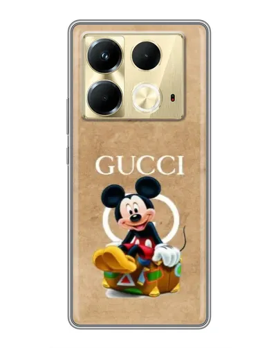 Чохол для Infinix Note 40 з картинкою «Міккі Маус Gucci — крафт» Чохол для Infinix Note 40 з картинкою «Міккі Маус Gucci — крафт»