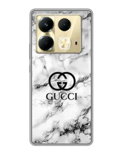 Чохол для Infinix Note 40 з картинкою «Gucci — мармуровий шик»