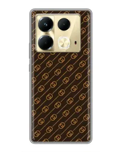 Чохол для Infinix Note 40 з картинкою «Gucci — золоті діагоналі»