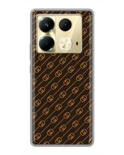 Чохол для Infinix Note 40 з картинкою «Gucci — золоті діагоналі» Чохол для Infinix Note 40 з картинкою «Gucci — золоті діагоналі»