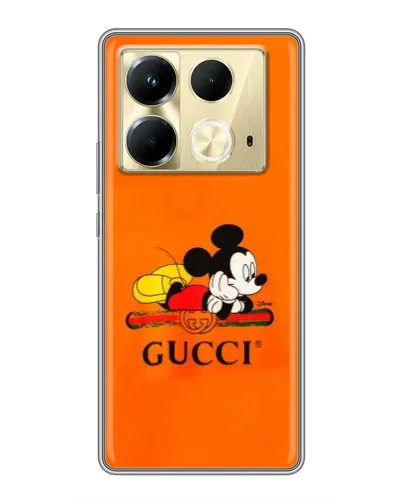 Чохол для Infinix Note 40 з картинкою «Міккі Маус Gucci — помаранч» Чохол для Infinix Note 40 з картинкою «Міккі Маус Gucci — помаранч»
