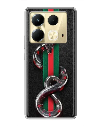 Чохол для Infinix Note 40 з картинкою «Gucci — змія на смузі» Чохол для Infinix Note 40 з картинкою «Gucci — змія на смузі»