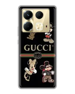 Чохол для Infinix Note 40 з картинкою «Gucci — герої Disney та монограма»