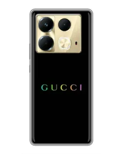 Чохол для Infinix Note 40 з картинкою «Gucci — неоновий мінімалізм»