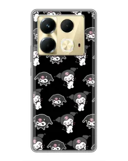 Чохол для Infinix Note 40 з картинкою «Чорний паттерн Kuromi» Чохол для Infinix Note 40 з картинкою «Чорний паттерн Kuromi»