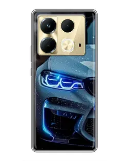 Чохол для Infinix Note 40 з картинкою «Погляд BMW з синіми фарами» Чохол для Infinix Note 40 з картинкою «Погляд BMW з синіми фарами»