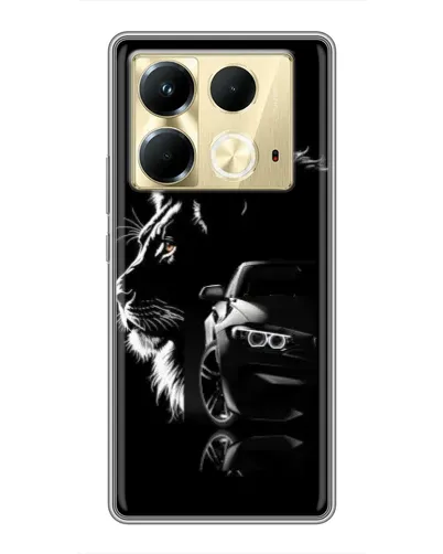 Чохол для Infinix Note 40 з картинкою «BMW та лев» Чохол для Infinix Note 40 з картинкою «BMW та лев»