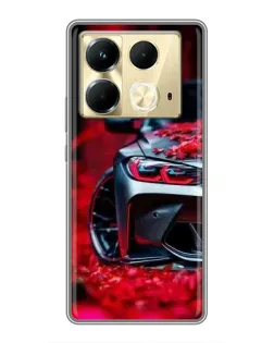 Чохол для Infinix Note 40 з картинкою «Спортивна BMW та квіти» Чохол для Infinix Note 40 з картинкою «Спортивна BMW та квіти»
