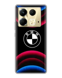 Чохол для Infinix Note 40 з картинкою «Логотип BMW та неонові дуги» Чохол для Infinix Note 40 з картинкою «Логотип BMW та неонові дуги»