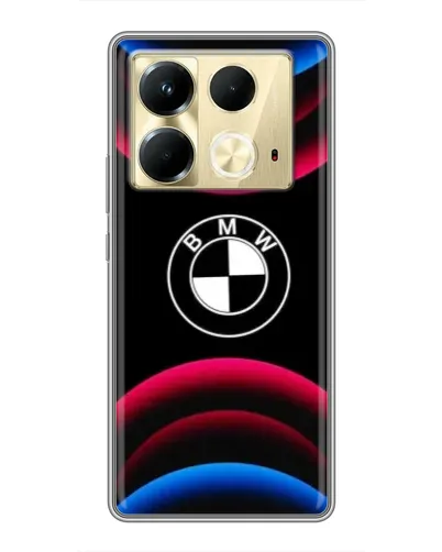 Чохол для Infinix Note 40 з картинкою «Логотип BMW та неонові дуги» Чохол для Infinix Note 40 з картинкою «Логотип BMW та неонові дуги»