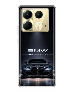 Чохол для Infinix Note 40 з картинкою «BMW крізь нічне місто» Чохол для Infinix Note 40 з картинкою «BMW крізь нічне місто»