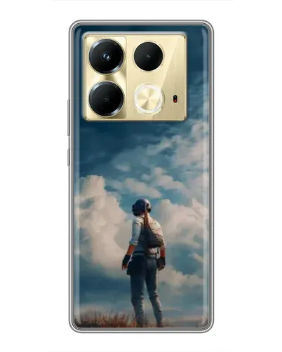Чохол для Infinix Note 40 з картинкою «Герой PUBG на скелі» Чохол для Infinix Note 40 з картинкою «Герой PUBG на скелі»