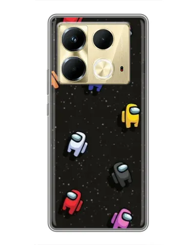 Чохол для Infinix Note 40 з картинкою «Космічний патерн Among Us» Чохол для Infinix Note 40 з картинкою «Космічний патерн Among Us»