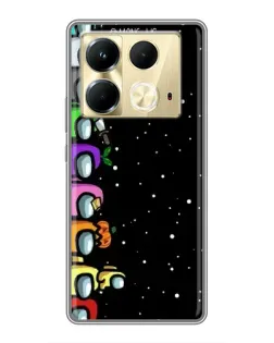 Чохол для Infinix Note 40 з картинкою «Команда Among Us»
