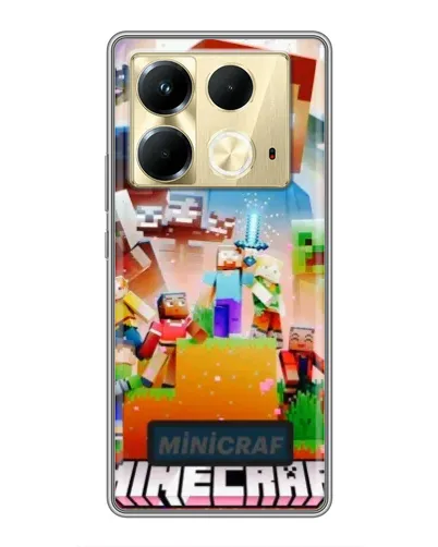 Чохол для Infinix Note 40 з картинкою «Minecraft герої гри»