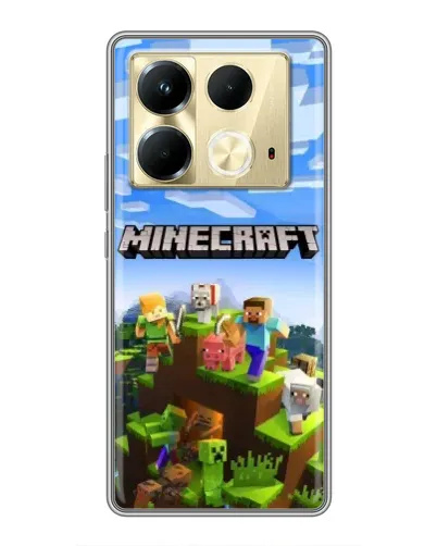Чохол для Infinix Note 40 з картинкою «Minecraft класичний світ»