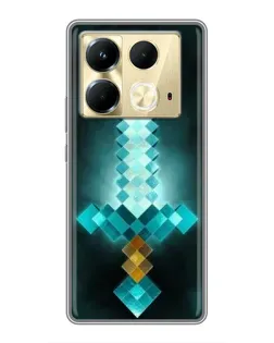 Чохол для Infinix Note 40 з картинкою «Алмазний меч неон» Чохол для Infinix Note 40 з картинкою «Алмазний меч неон»