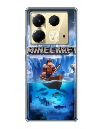Чохол для Infinix Note 40 з картинкою «Minecraft льодянийсвіт»