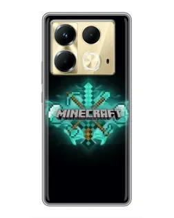 Чохол для Infinix Note 40 з картинкою «Minecraft Diamond лого» Чохол для Infinix Note 40 з картинкою «Minecraft Diamond лого»