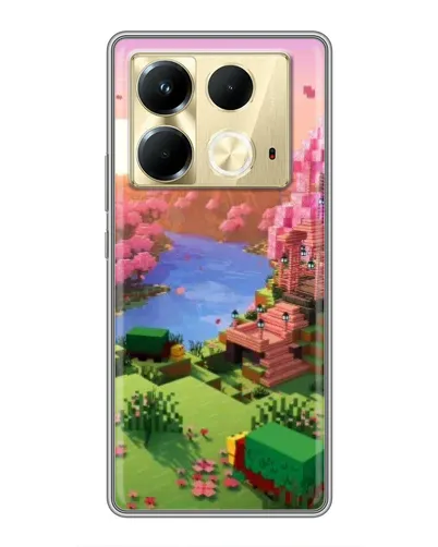 Чохол для Infinix Note 40 з картинкою «Рожеве дерево Minecraft»