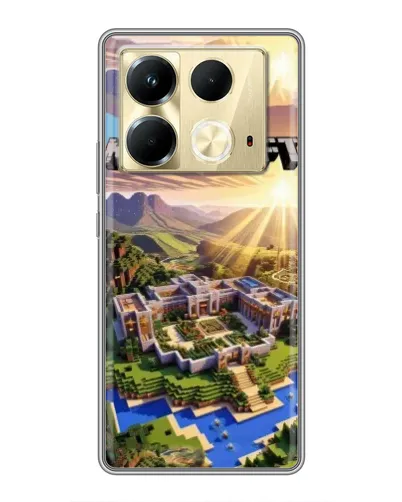 Чохол для Infinix Note 40 з картинкою «Minecraft панорама»