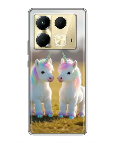 Чехол для Infinix Note 40 с картинкой «Пара единорогов» Чехол для Infinix Note 40 с картинкой «Пара единорогов»