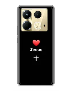 Чохол для Infinix Note 40 з картинкою «Серце - Jesus»
