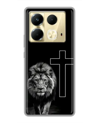 Чохол для Infinix Note 40 з картинкою «Лев та Хрест» Чохол для Infinix Note 40 з картинкою «Лев та Хрест»