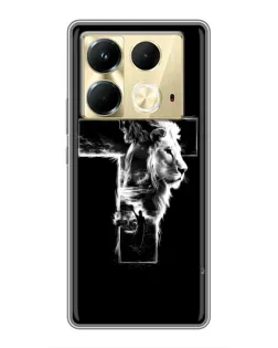 Чехол для Infinix Note 40 с картинкой «Сияющий крест Jesus»