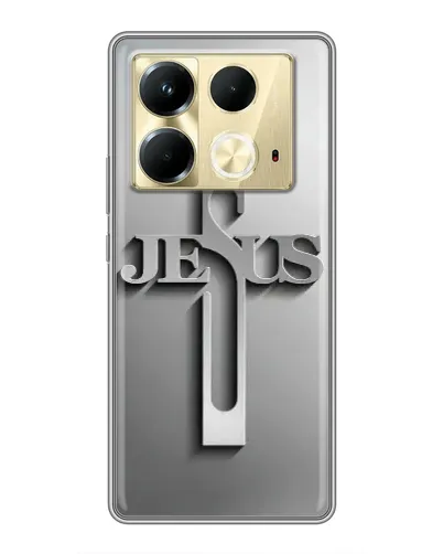 Чехол для Infinix Note 40 с картинкой «Металлический крест Jesus» Чехол для Infinix Note 40 с картинкой «Металлический крест Jesus»