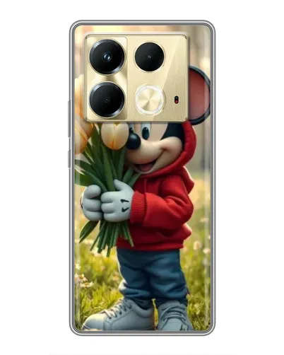 Чехол для Infinix Note 40 с картинкой «Микки с тюльпанами» Чехол для Infinix Note 40 с картинкой «Микки с тюльпанами»