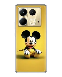 Чехол для Infinix Note 40 с картинкой «Микки на желтом»