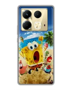 Чехол для Infinix Note 40 с картинкой «Развлечения на пляже»