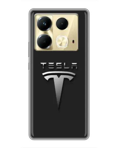 Чохол для Infinix Note 40 з картинкою «Сталевий логотип Tesla» Чохол для Infinix Note 40 з картинкою «Сталевий логотип Tesla»