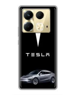 Чохол для Infinix Note 40 з картинкою «Tesla Model Y»