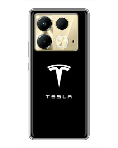 Чохол для Infinix Note 40 з картинкою «Tesla White Logo» Чохол для Infinix Note 40 з картинкою «Tesla White Logo»