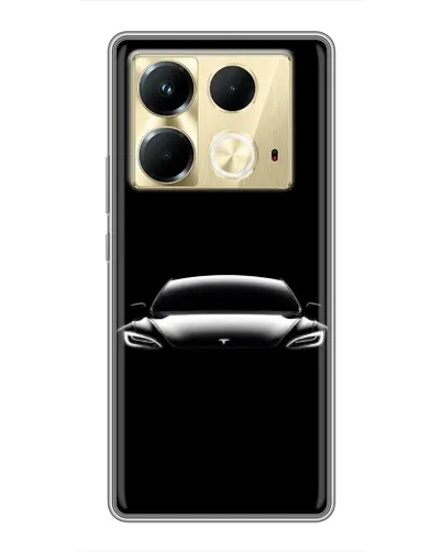 Чохол для Infinix Note 40 з картинкою «Фари Tesla Night» Чохол для Infinix Note 40 з картинкою «Фари Tesla Night»