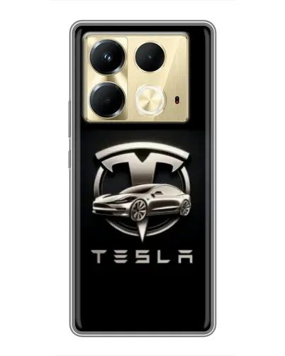 Чохол для Infinix Note 40 з картинкою «Tesla — срібне авто» Чохол для Infinix Note 40 з картинкою «Tesla — срібне авто»